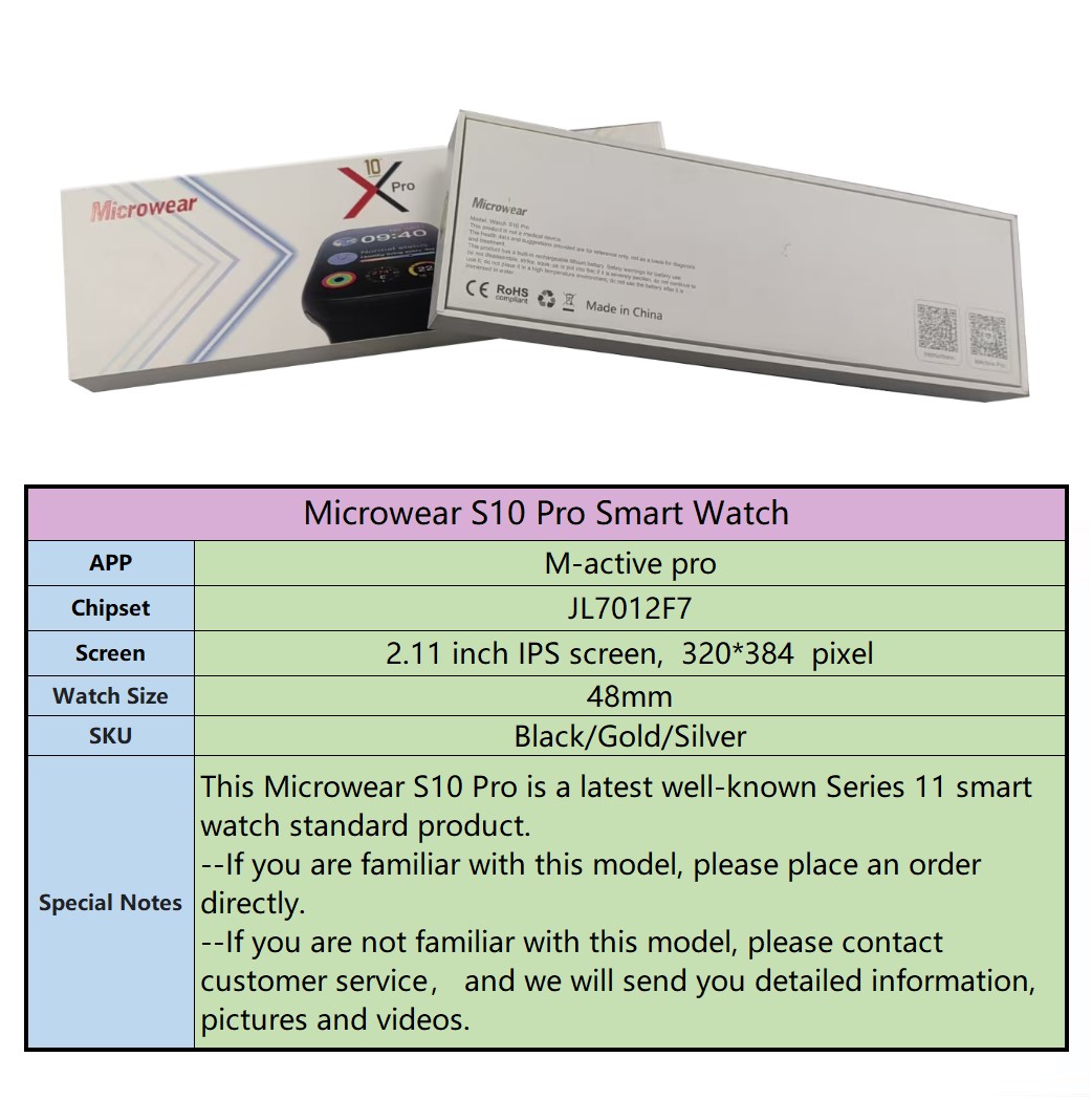 Smartwatch M Active - IP68 Waterproof S10pro Smartwatch 48mm Body