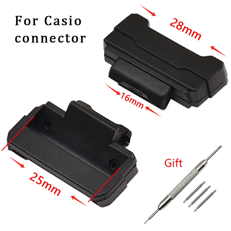 Watch Band Connector - For Casio 16mm Silicone TPU Plastic