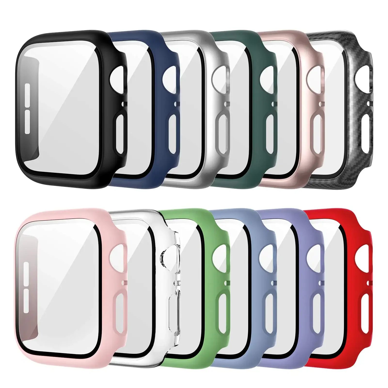 Watch Case Bumper - Tempered Glass+cover For Apple Watch 9
