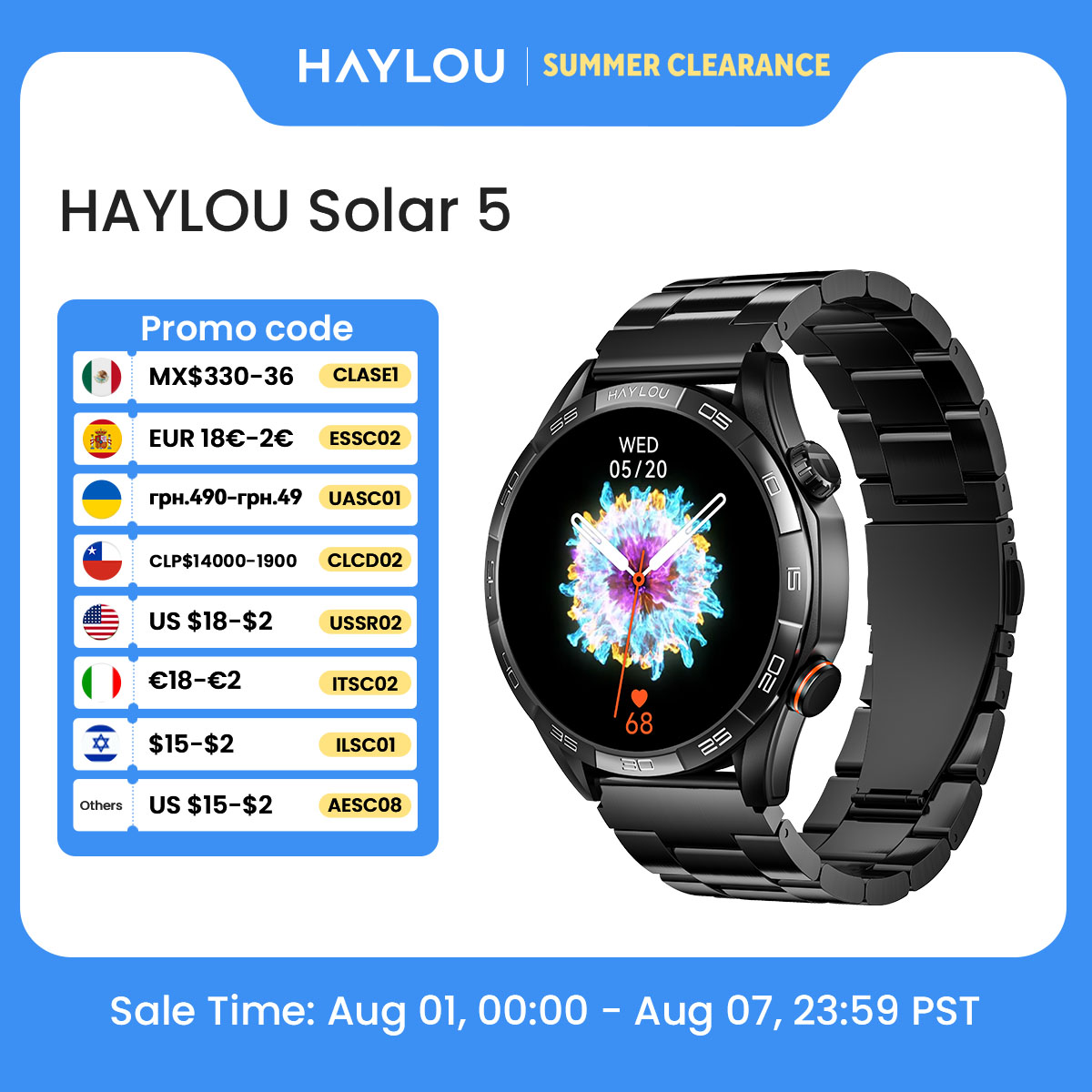 HAYLOU Solar 5 Voice Calling S - đánh giá và giá Android Smartwatch Accessories