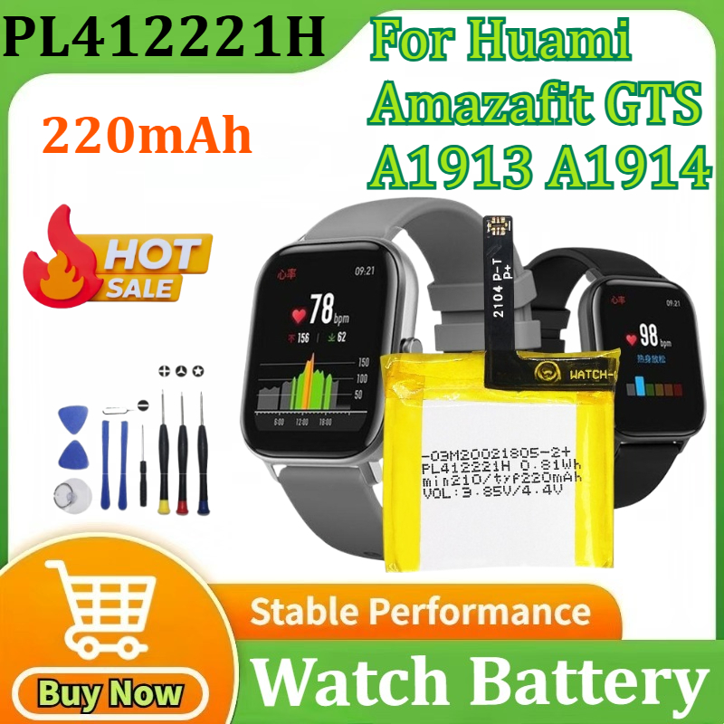 PL412221H Battery For Huami Am - đánh giá và giá Smartwatch A1914