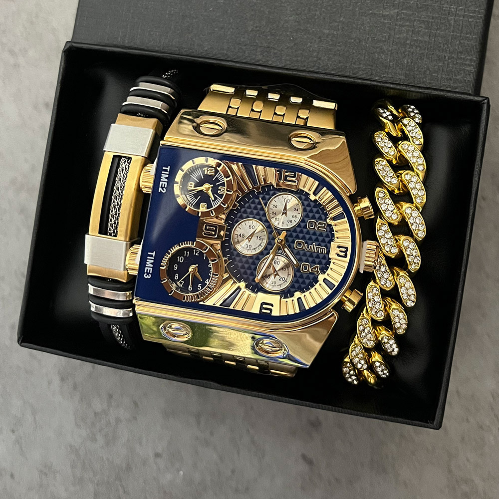 Men's luxury rectangular gold  - đánh giá và giá Smartwatch Faces