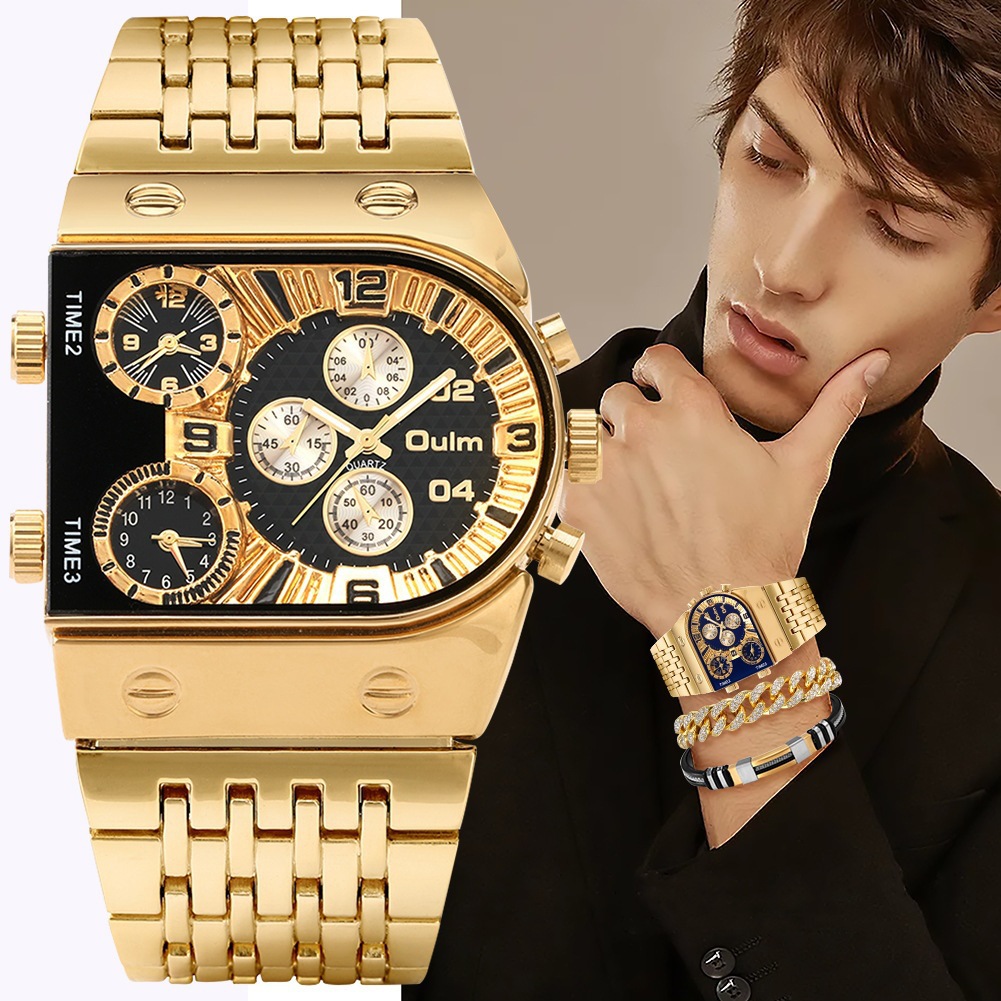 Men's luxury rectangular gold  - đánh giá và giá Smartwatch Faces