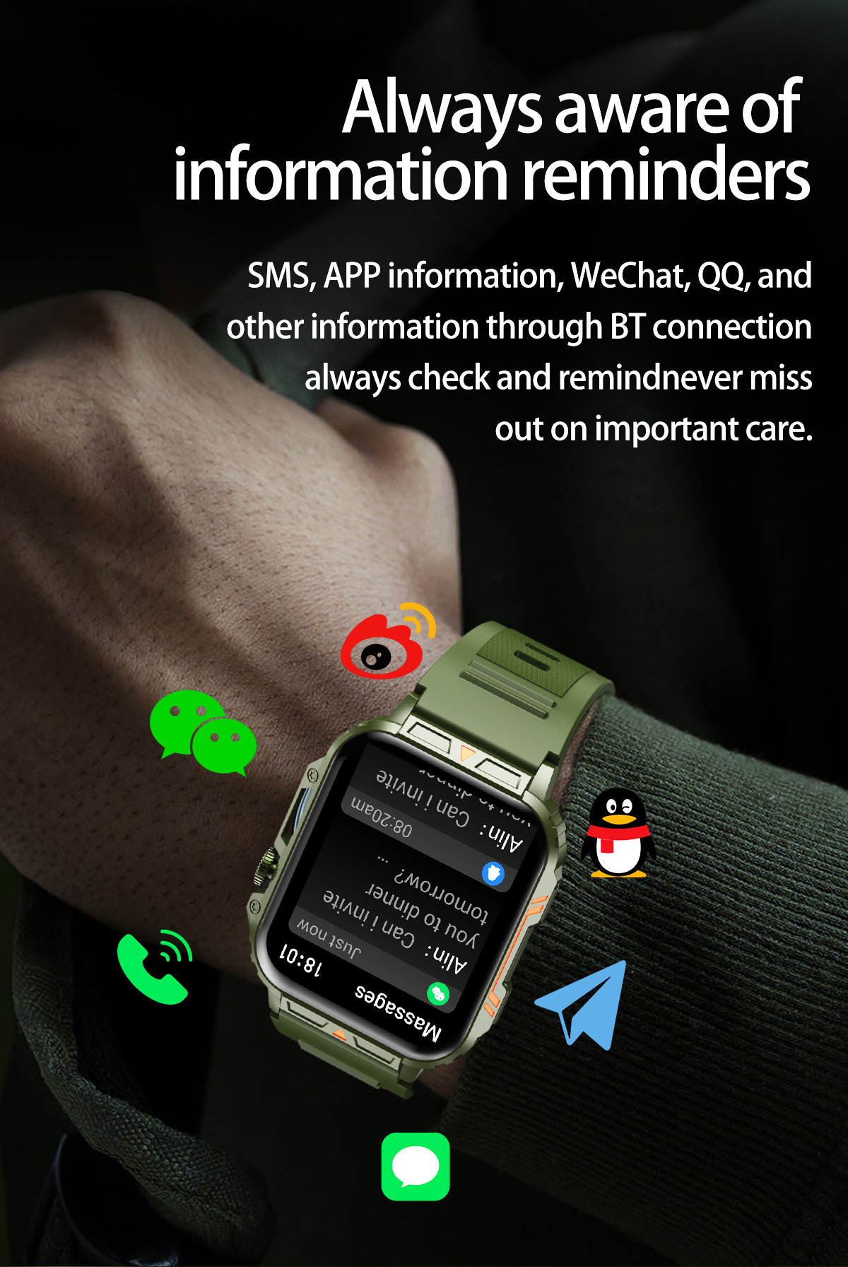1.91 Outdoor Military Smart Wa - đánh giá và giá Smartwatch Faces