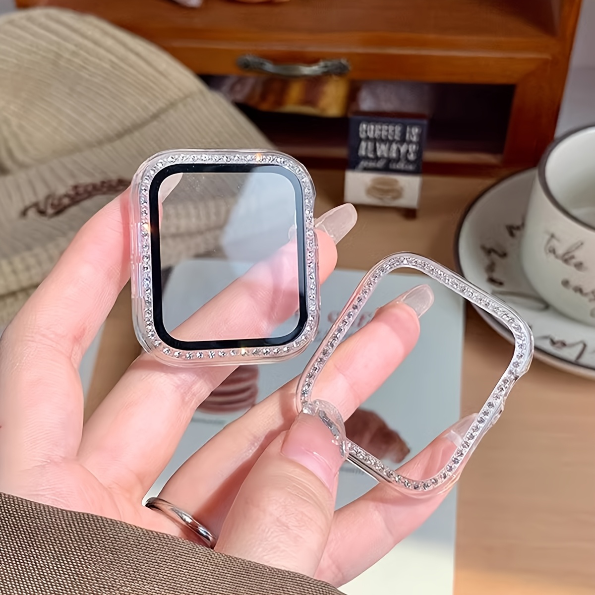 Glass+Diamond Case For Apple w - đánh giá và giá Smartwatch Band Accessories