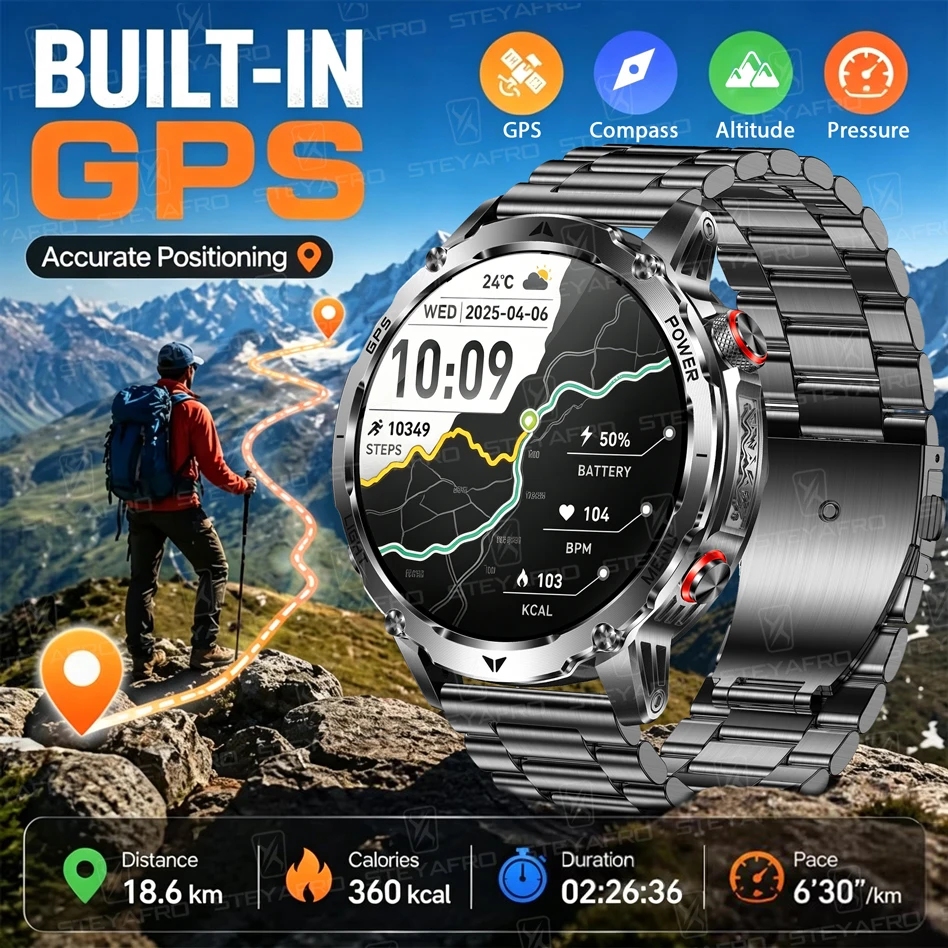 Men's Military Smartwatch with - đánh giá và giá Smartwatch M Active