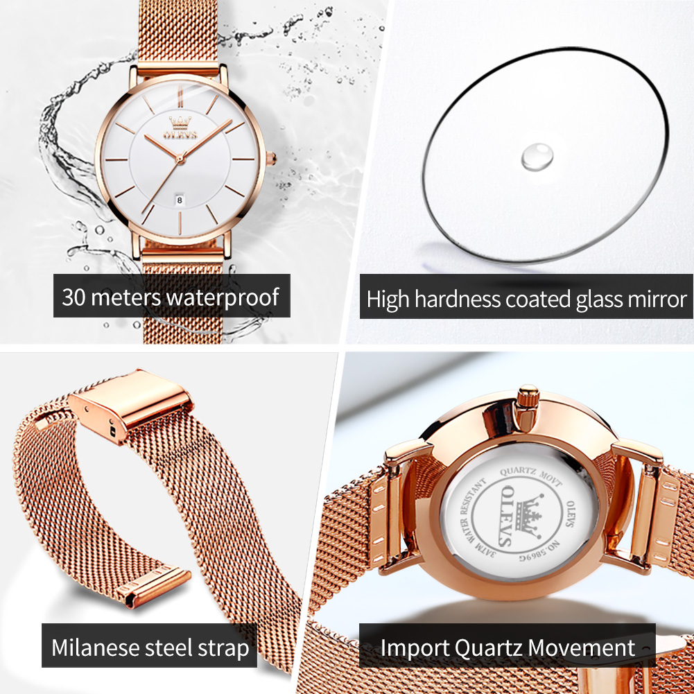 OLEVS Woman Watch 5869 Elegant - đánh giá và giá Accessories With Watch