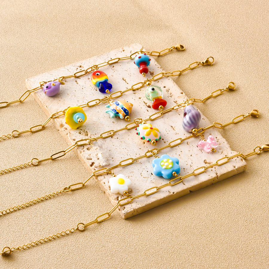 1Pc Stainless Steel Multicolor - đánh giá và giá Ceramic Link Bracelet