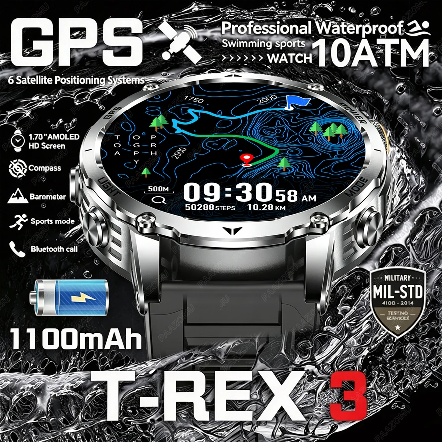 T-Rex 3 Military Grade Smartwa - đánh giá và giá Smartwatch M Active