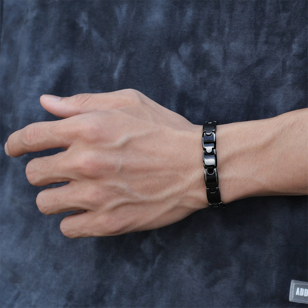 Aradoo Premium Ceramic Hematit - đánh giá và giá Ceramic Link Bracelet