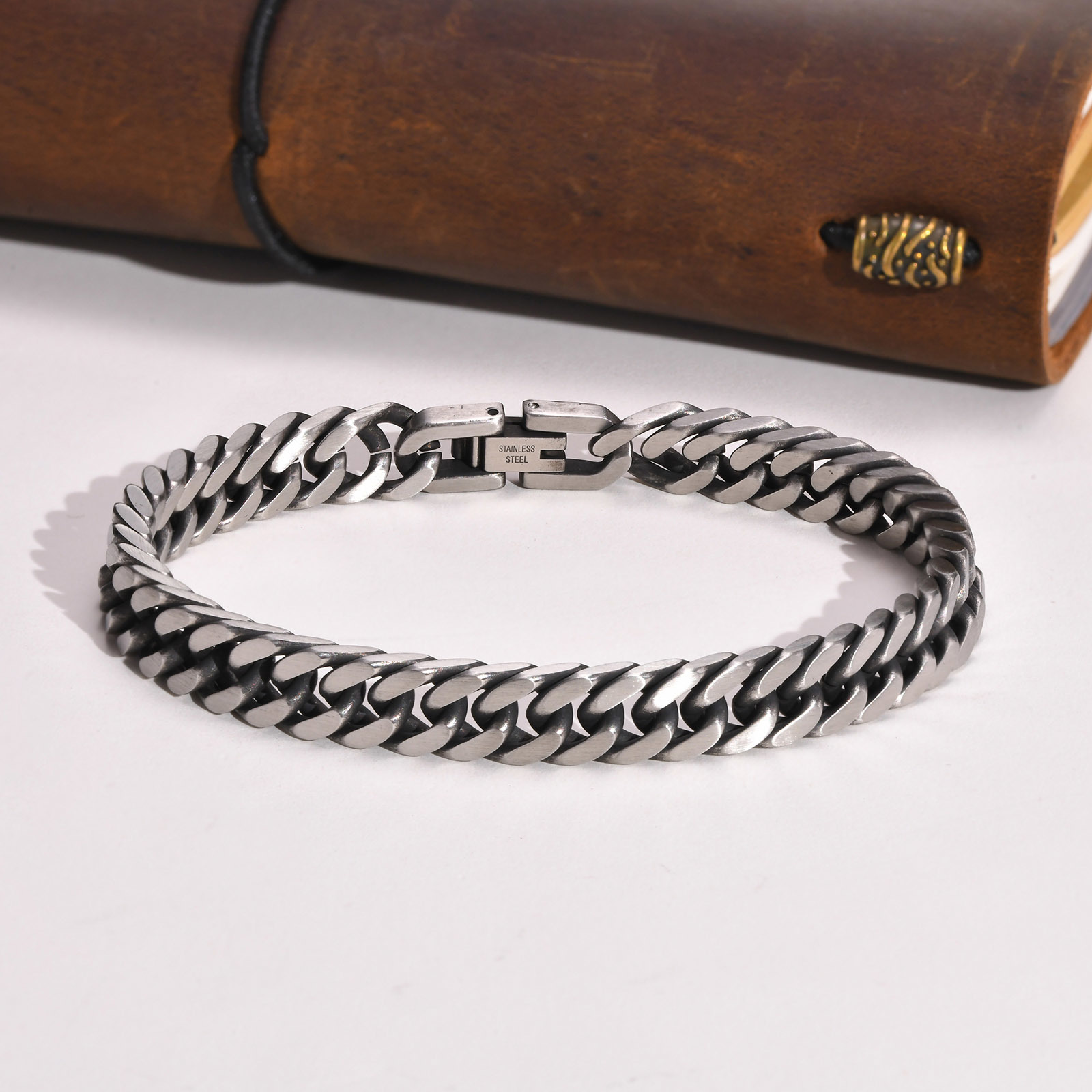 Vnox Chun Retro Cuba Dây Chuyề - đánh giá và giá Ceramic Link Bracelet