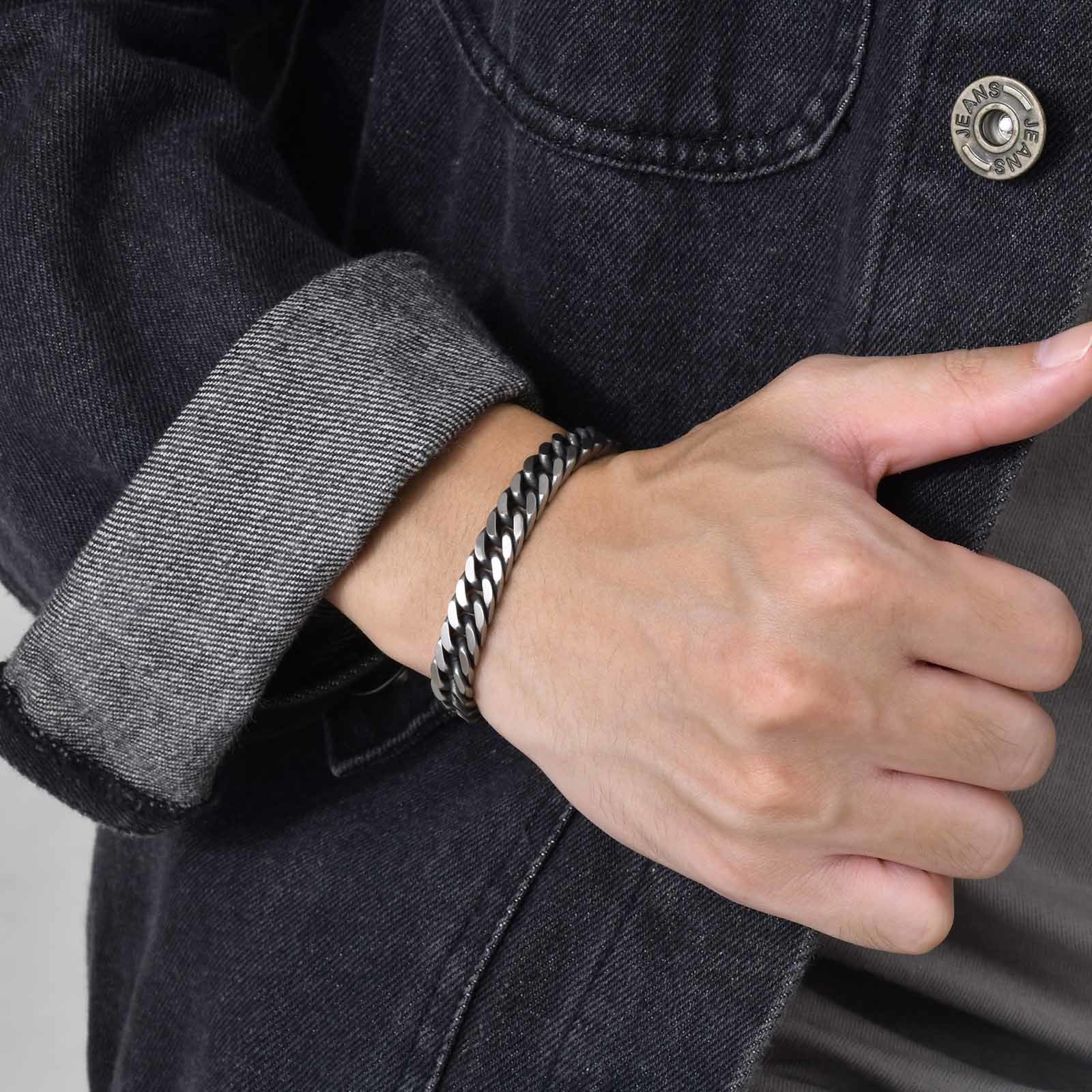 Vnox Chun Retro Cuba Dây Chuyề - đánh giá và giá Ceramic Link Bracelet