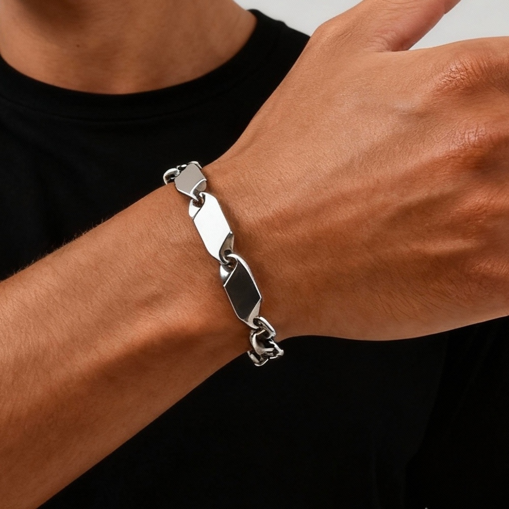 Cool Punk Stainless Steel Chai - đánh giá và giá Ceramic Link Bracelet