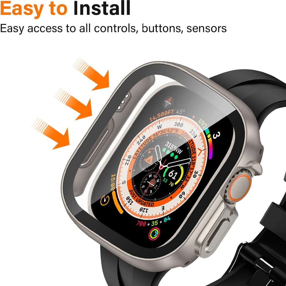 Glass+case For Apple Watch Ult - đánh giá và giá Smartwatch Band Accessories