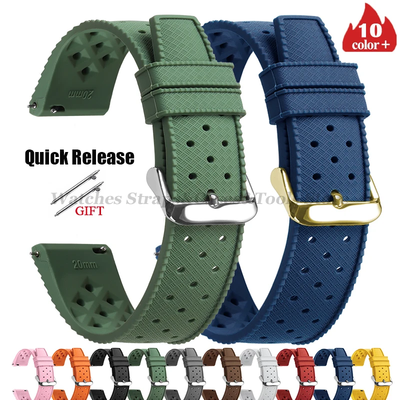 Tropic Silicone Watch Strap 18 - đánh giá và giá Fossil Smartwatch Accessories