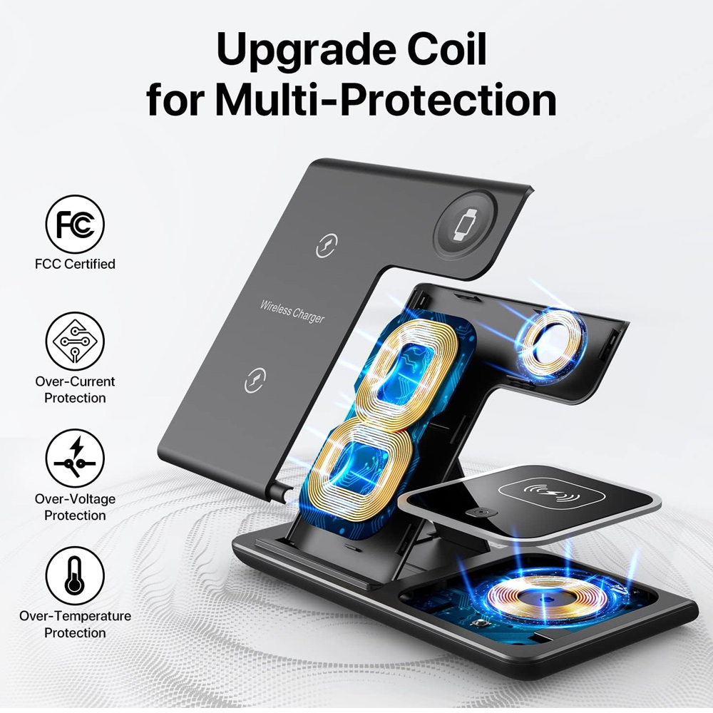 15W 3 in 1 LED Fast Wireless C - đánh giá và giá Smartwatch Ac