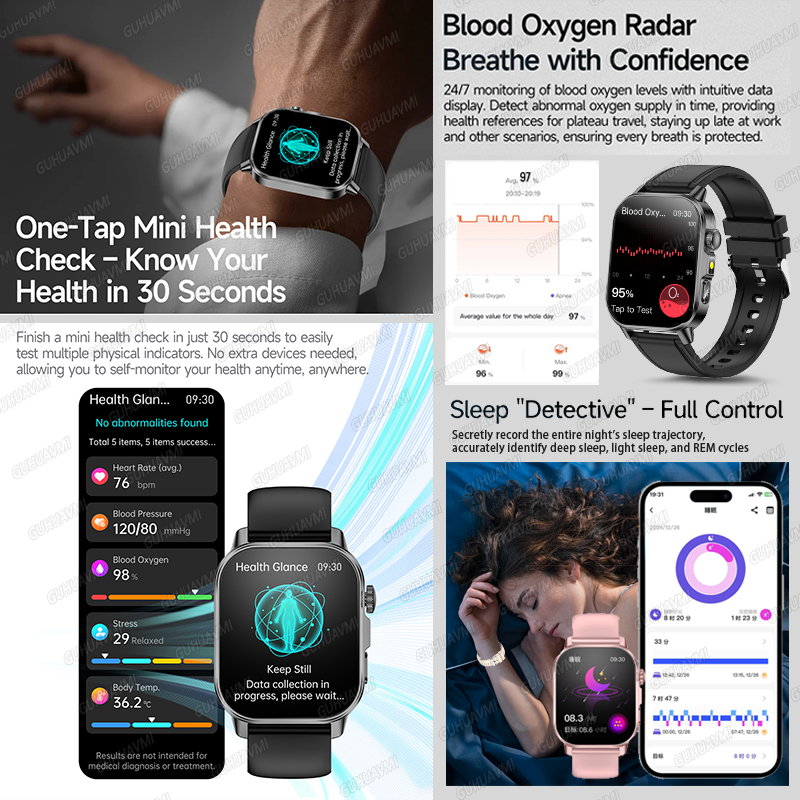 GUHUAVMI 2026 New Precise Heal - đánh giá và giá Android Smartwatch Accessories