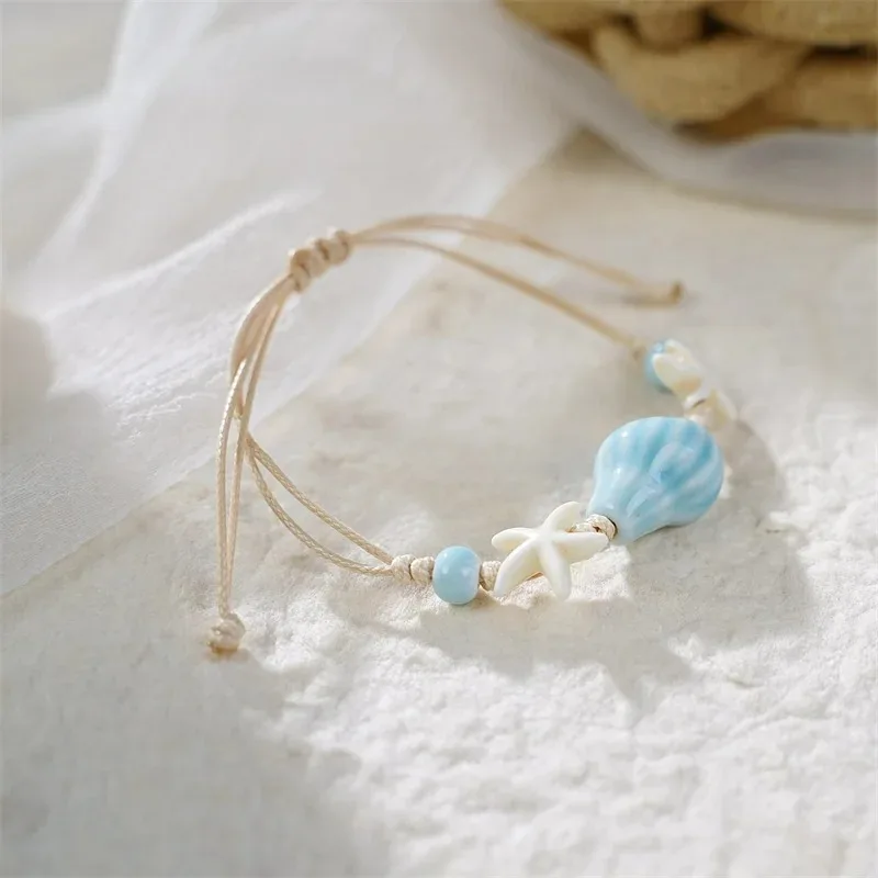 Bohemian Conch Starfish Shells - đánh giá và giá Ceramic Link Bracelet