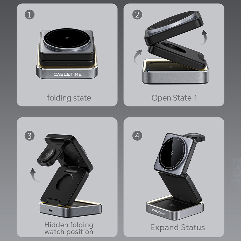 CABLETIME Foldable Magnetic 3  - đánh giá và giá Smartwatch Ac